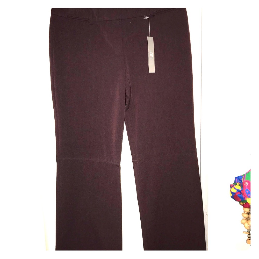burgundy loft pants
